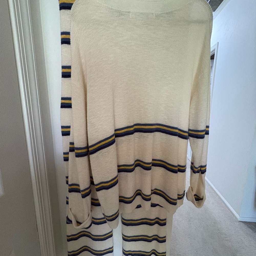 FP Beach Cream Knit Set with Subtle Rib Texture - Picture 2 of 5